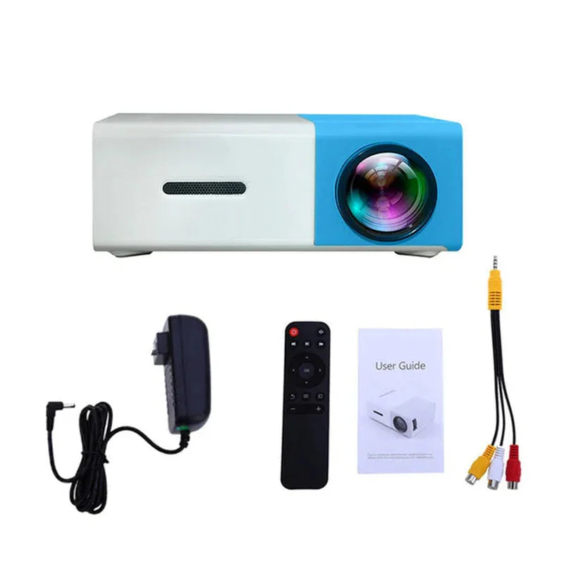 Mini Projector – 1080P Full HD Support, Portable LED Projector, 4K Video Playback, Multiple Connectivity Options